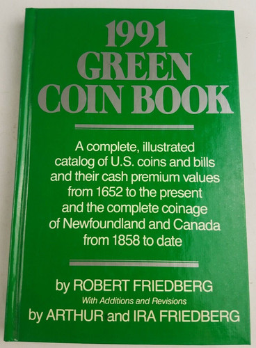 1991 green coin book pricing - book,